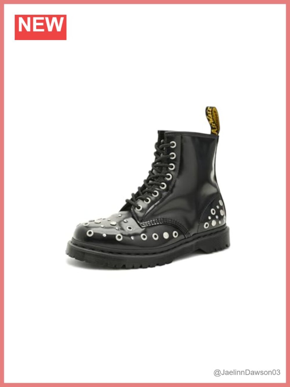 Dr. Martens 1460 Hardware Buttero Leather Combat Boots Mid-Calf Lace Up